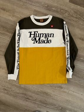 Human Made Girls Don’t Cry Long Sleeve Shirt Size Medium Made In Japan